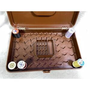 Vintage 1970s Wil-hold Wilson Brown Plastic Sewing Box Tray USA Wilson MFG